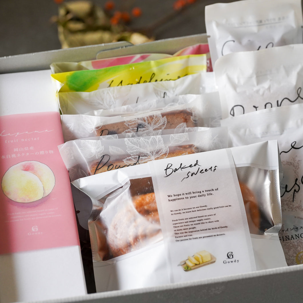 清水白桃ネクター焼き菓子セットClair